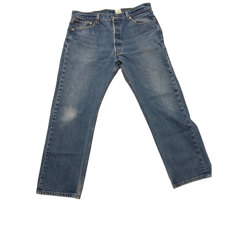 Levi's 501 Original Fit Jeans Mens 36x31 Medium Wash Blue Denim Button Fly 501